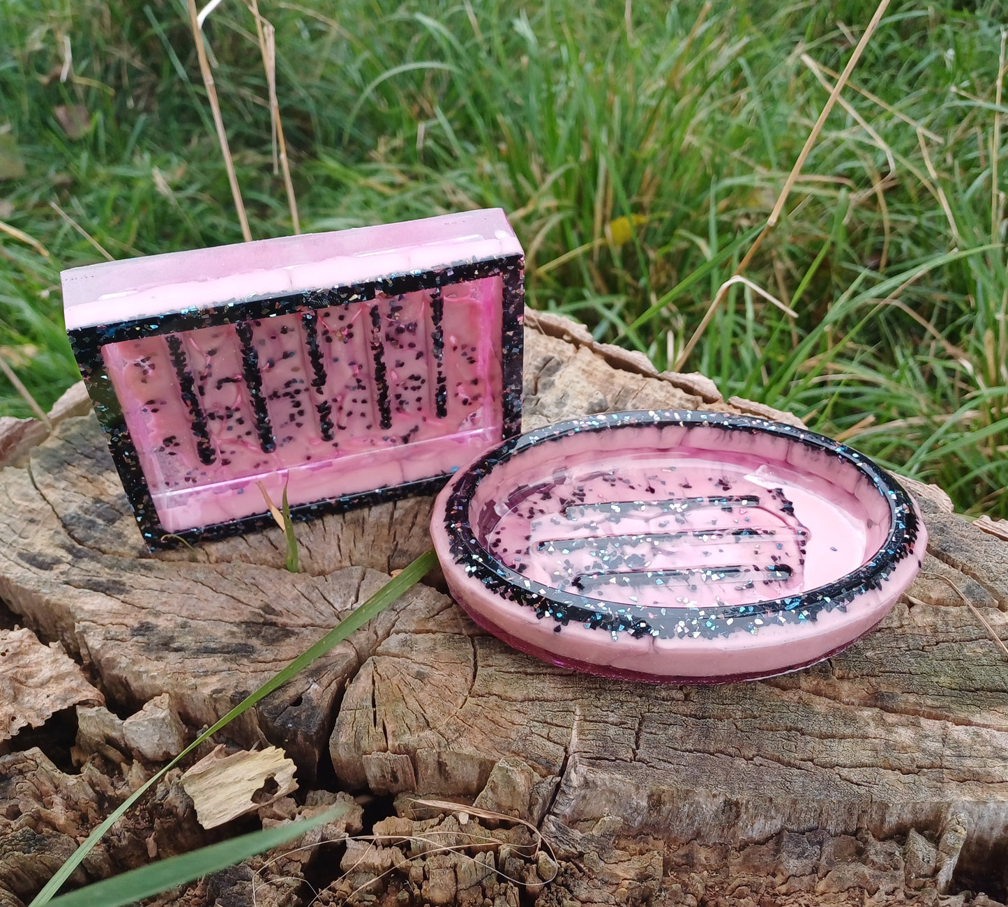 Resin soap dish with Owl soap