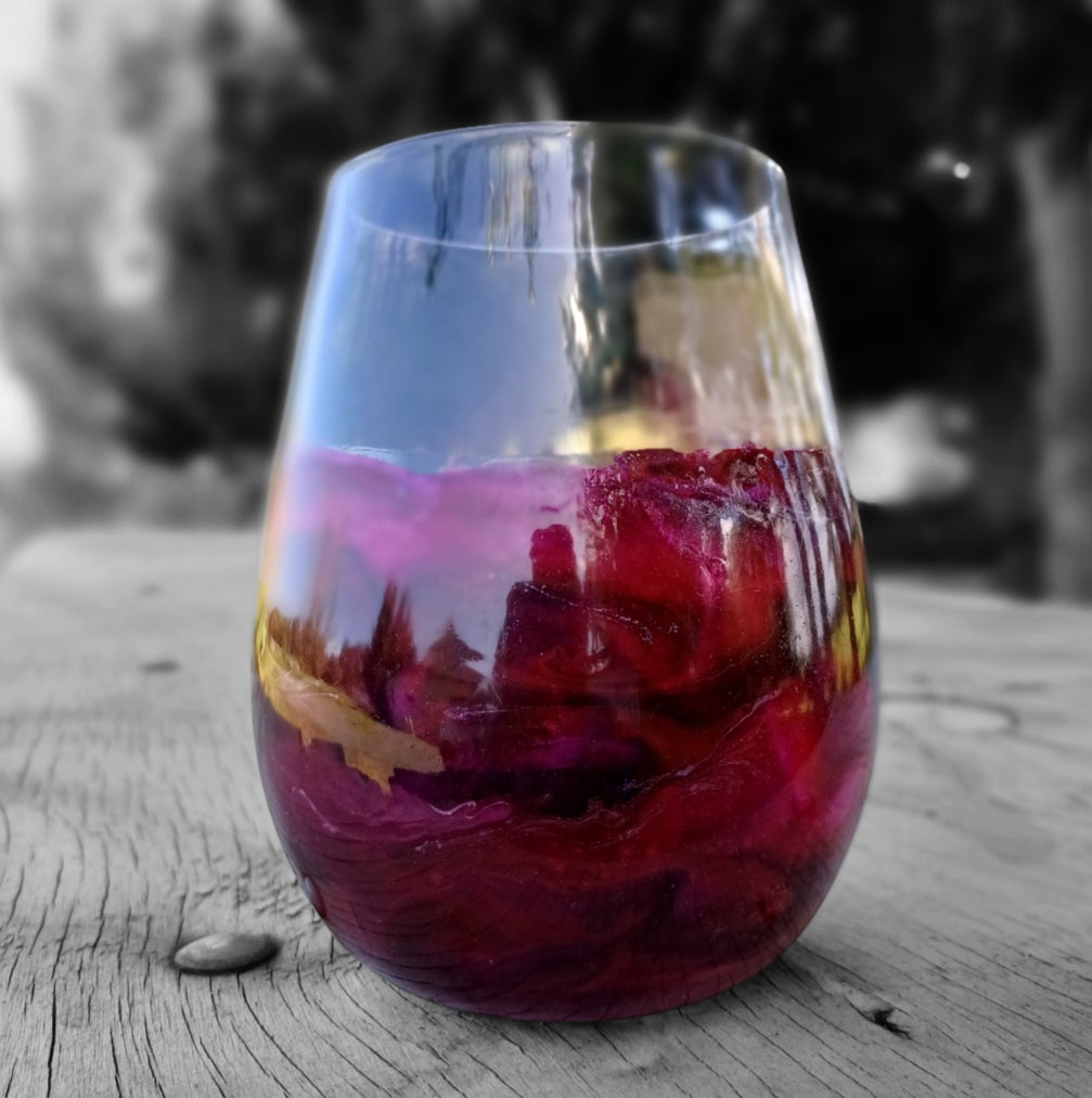 Stemless Ink wine glasses