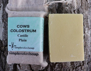 simplenakedsoap cow colostrum castile bar luxury creamy body bar