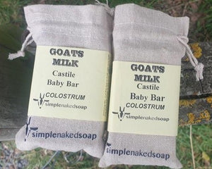 simplenakedsoap goat milk colostrum castile baby bar rich creamy nourishment