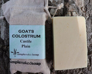simplenakedsoap goat milk colostrum castile body bar