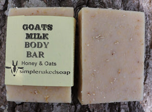 simplenakedsoap goat milk honey and oats body bar
