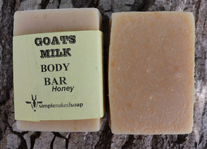 simplenakedsoap goat milk and honey body bar