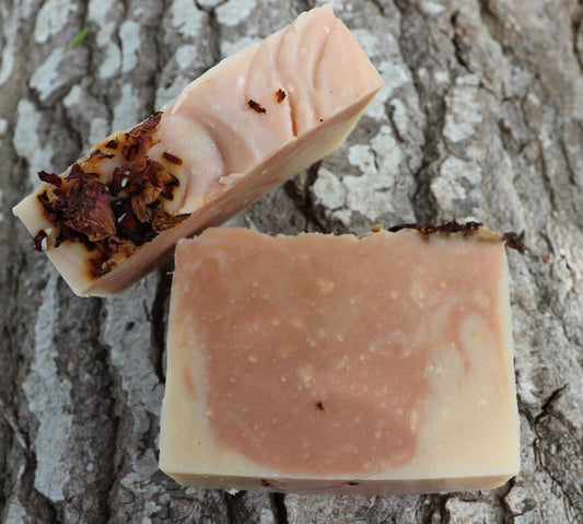 simplenakedsoap goat milk rose romance body bar