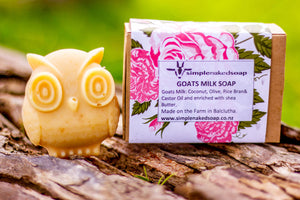 simplenakedsoap goat milk owl gift soap
