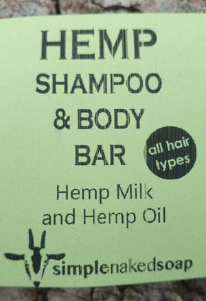 simplenakedsoap Hemp Milk shampoo and body premium vegan bar