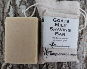 simplenakedsoap goat milk shaving bar 